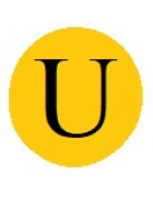 Бусины с буквами золотистые U